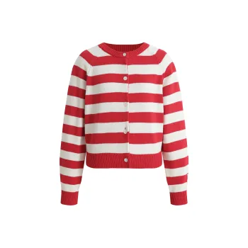 ELEVEN SLEEP Knitwear Women's Red White Stripes