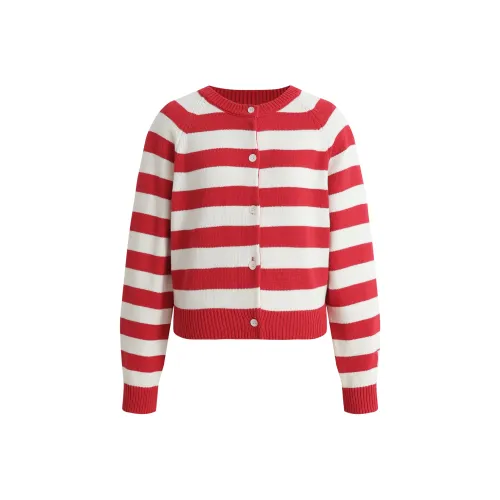 ELEVEN SLEEP Knitwear Women's Red White Stripes