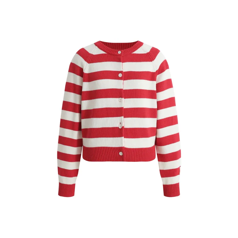 ELEVEN SLEEP Knitwear Women's Red White Stripes-0