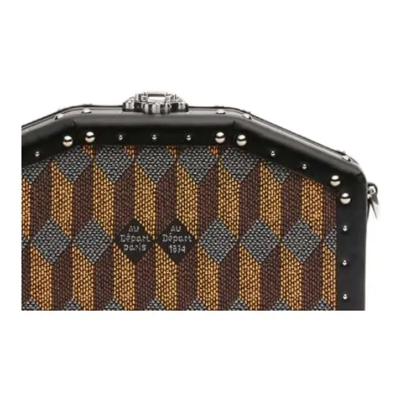 AU DEPART Coated Canvas Clutch Nano Women's Orange-4