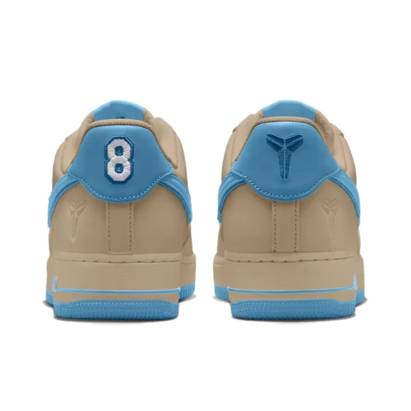 Kobe Bryant x Nike Air Force 1 Anti Slip Wear Resistant Low Top Skateboard Shoes Unisex Brown Blue-2