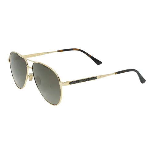 Jimmy Choo Metal Aviator Sunglasses Women's Gold