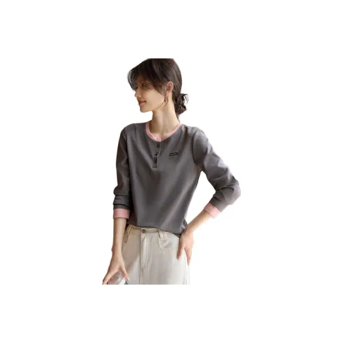 XWI T Shirt Women's Gray & Pink