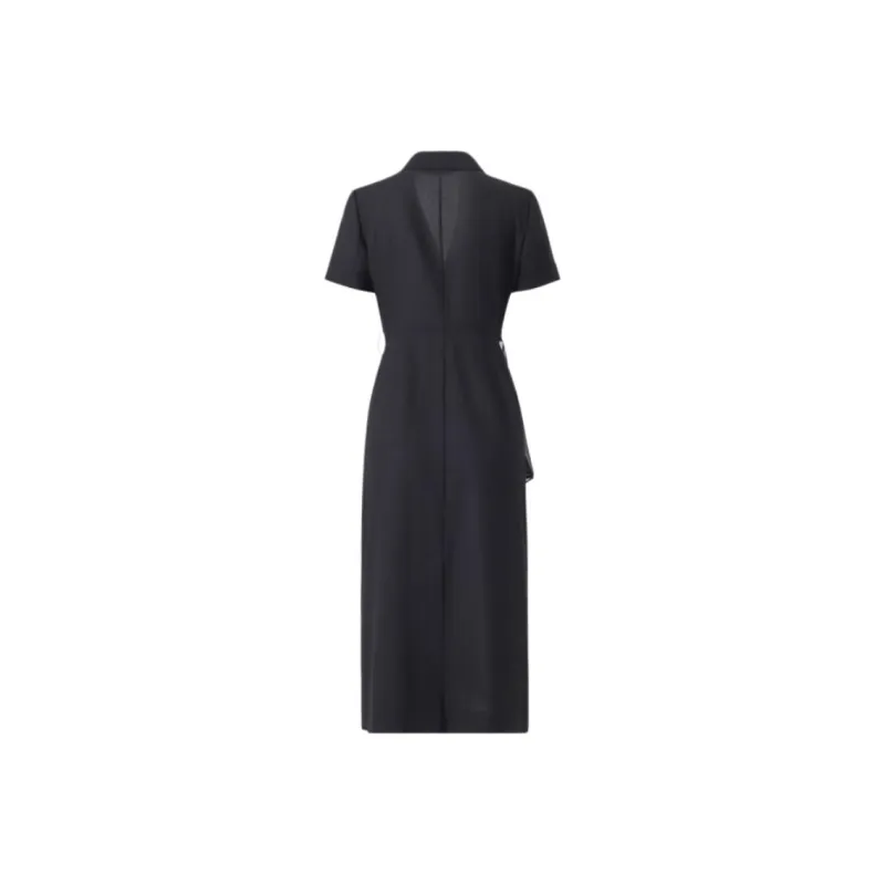 IDPAN Short Sleeved Dress Women's Black-1