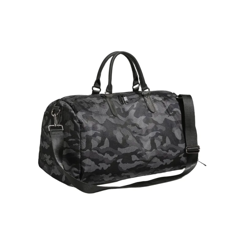 DOSRFINI PVC Gym Bag Medium Size Unisex Black-2