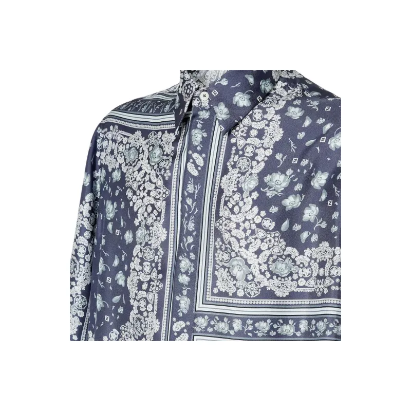 FENDI Paisley print Short sleeve Shirt-2