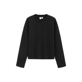 GAP Embroidered Logo Heavyweight Fleece Lined Crew Neck Versatile Sweatshirt Women's