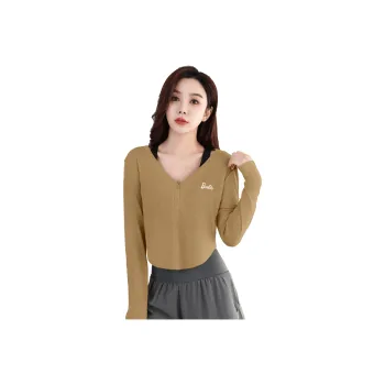 Barbie Yoga T Shirt Women's Khaki Brown