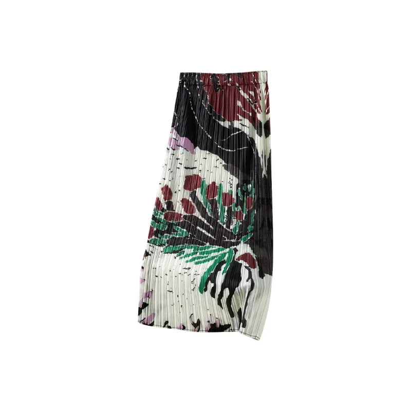 TOUCH Casual Long Skirt Women's Peacock Black-1