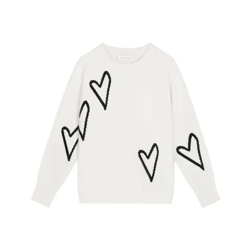 VEGA CHANG Knitwear Women's Iridescent White Heart
