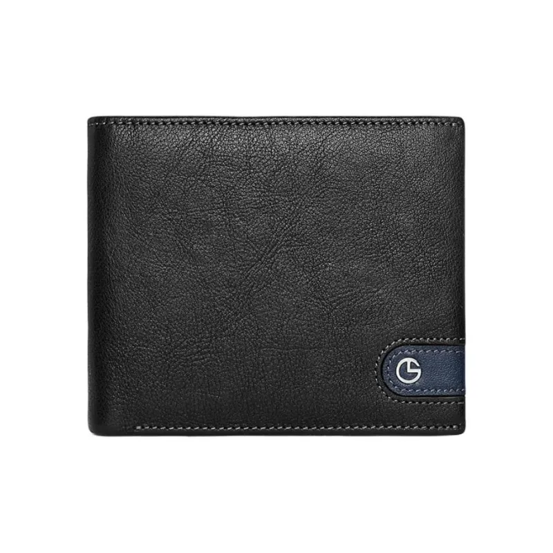 GOLDLION Cow Leather Wallet Men's Black-0