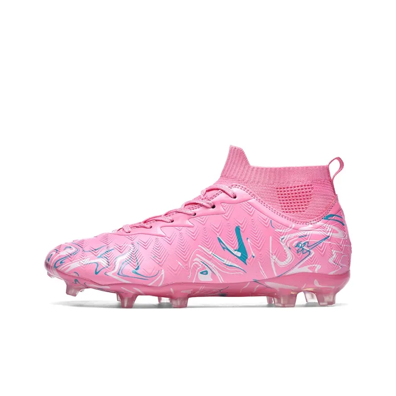 Binary FG Firm Ground Cushioning Abrasion Resistant Lightweight Slip Resistant Soccer Shoes Unisex Rose Pink-0
