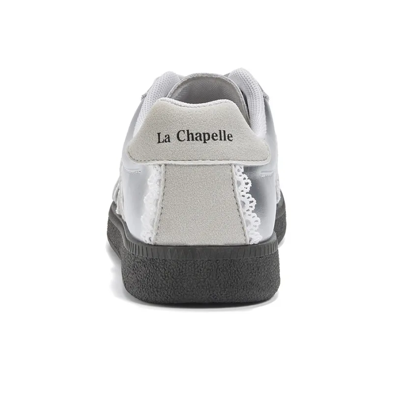 La Chapelle Slip Resistant, Abrasion Resistant, Rebound Resistant Low Top Casual Shoes Women's Silver Gray-5
