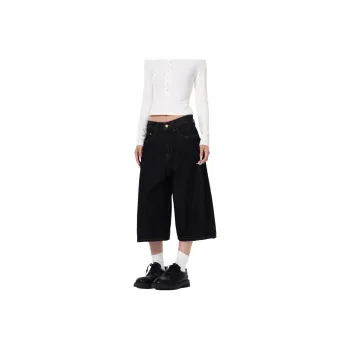 NVRFRGT Denim Shorts Unisex Original Denim Black