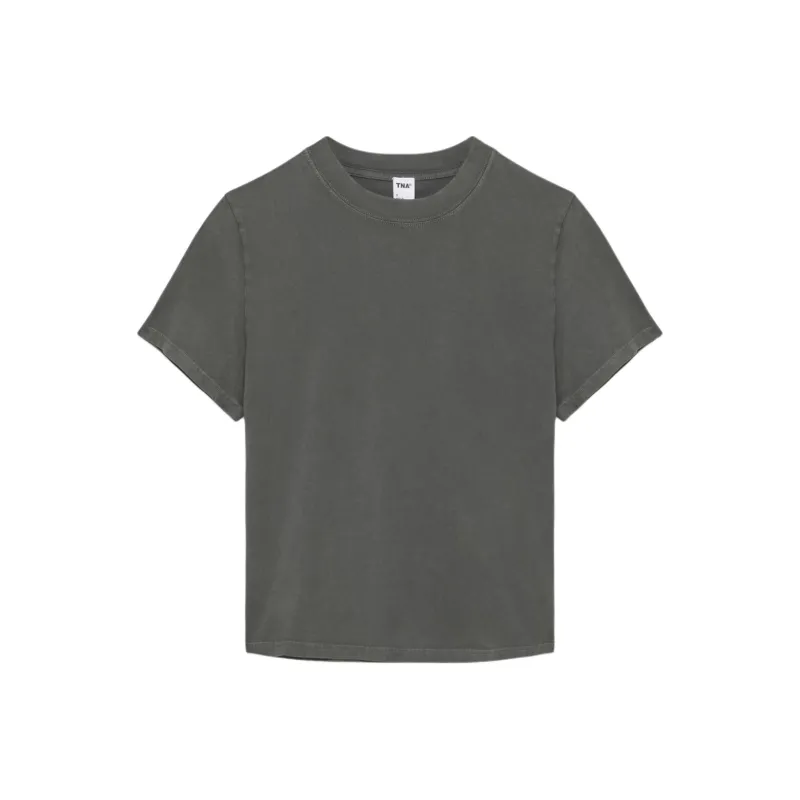 ARITZIA Drop Shoulder Sleeve T-Shirt Women's Lived-In Coal Grey-0