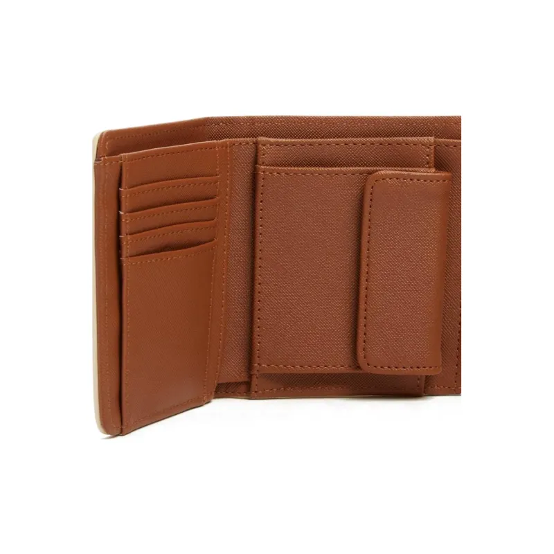 GUESS Artificial Leather Wallet Women's Brown & Cream-4