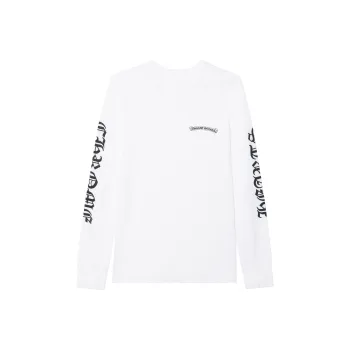 Chrome Hearts Scroll Logo Long Sleeve Thermal T Shirt