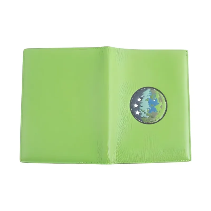 COACH Leather Passport Holder Mini Unisex Green-3