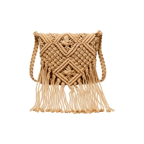 15 MINS Fabric Shoulder Bag Women's Khaki/Ecru