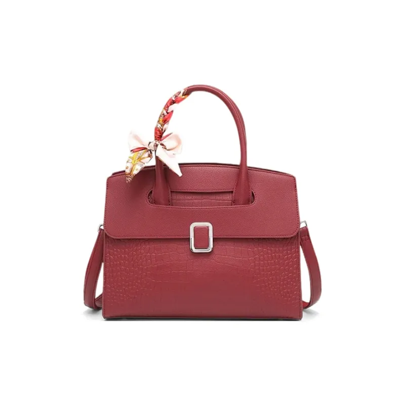 CLEVER& KETCH PU Shoulder Bag, Crossbody Bag, Handbag Women's Apricot/Red-5