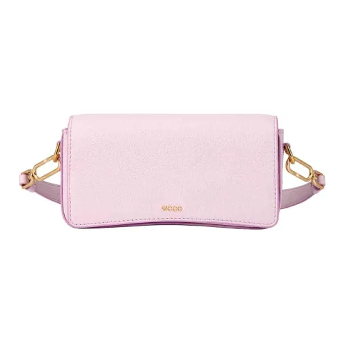 Ecco Cow Leather Small Square Bag Handbag, Shoulder Bag Small Size Women's Pink