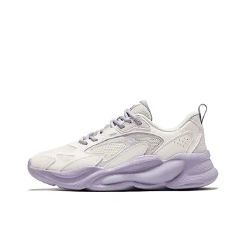 Erke Anti Slip Wear Resistant Low Top Casual Shoes Women's White Purple