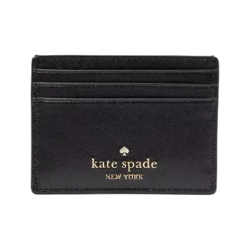 Kate Spade Saffiano Leather Card Holder Small Size Women's Black