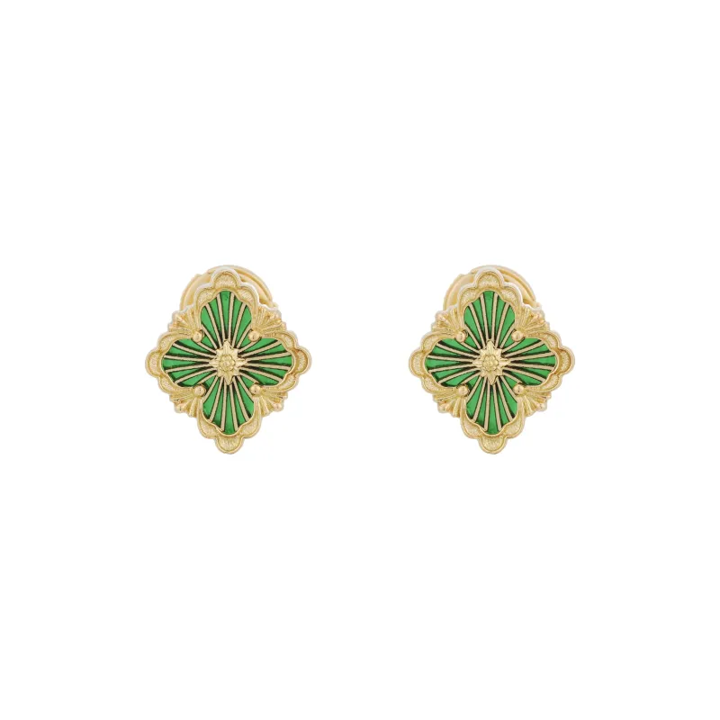 BUCCELLATI Opera Tulle Collection Stud Earrings Women's Green-0