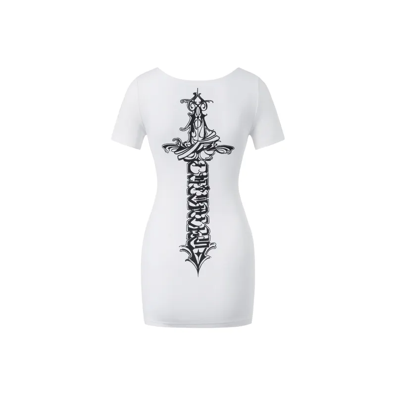 FOASIS Short Sleeved Dress Women's White-1