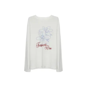 Manekniv Set in Sleeve T Shirt Women's White