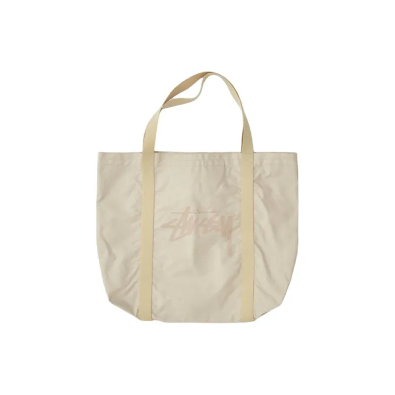 Stussy Our Legacy Collaboration Cotton Beach Bag, Tote Bag, Shopping Bag, Shoulder Bag Unisex Black/Bone/Army Green-3