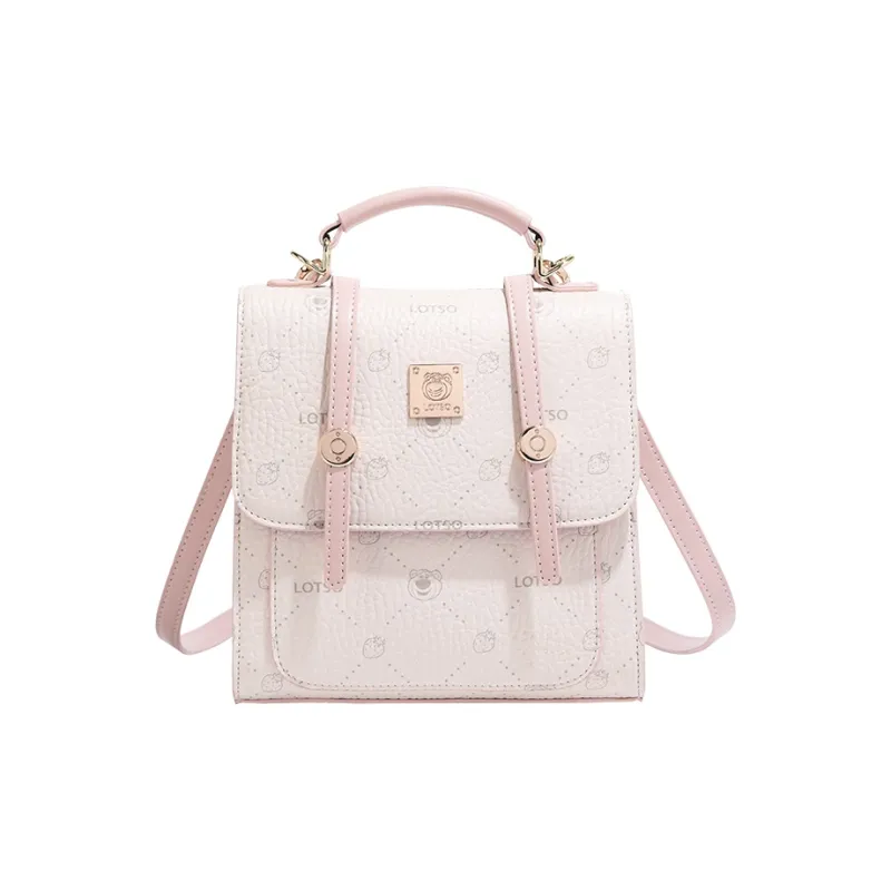 Disney Strawberry Bear Series Pvc Shoulder Bag, Crossbody Bag, Handbag 2 in 1 Backpack Women's Multicolor-6