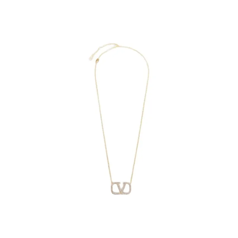 Valentino Brass, Glass Necklaces Unisex Gold-1