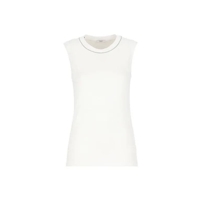 PESERICO Punto Luce trim Jersey Tank Top-0