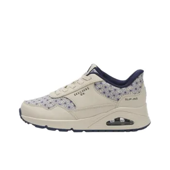 Skechers Slip ins Breathable Low Top Casual Shoes Women's Beige Blue