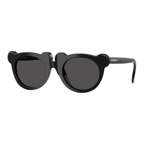 Burberry Acetate Plate Frame Irregular Shape Sunglasses Kids' Black