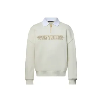 LOUIS VUITTON Embellished Half Zip Sweatshirt