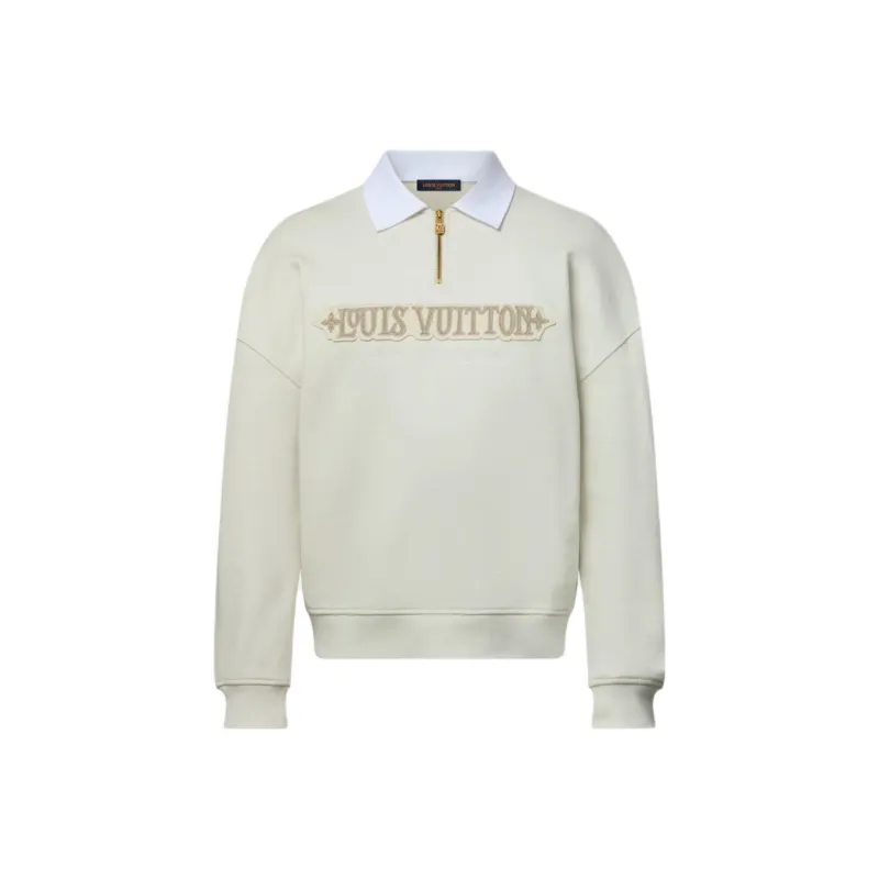 LOUIS VUITTON Embellished Half Zip Sweatshirt-0