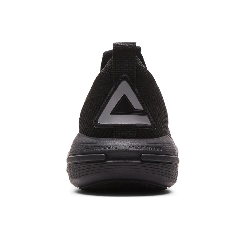 PEAK Cushioning, Slip Resistant, And Abrasion Resistant Mid Top Training Shoes Men's All Black-4