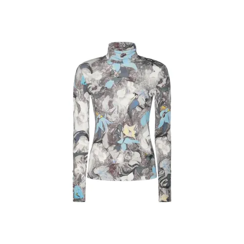 TORY BURCH Floral Printed Turtleneck Top