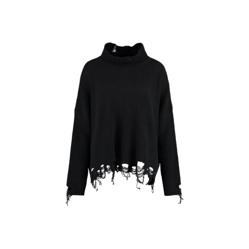 PINKO Distressed Turtleneck Sweater-0