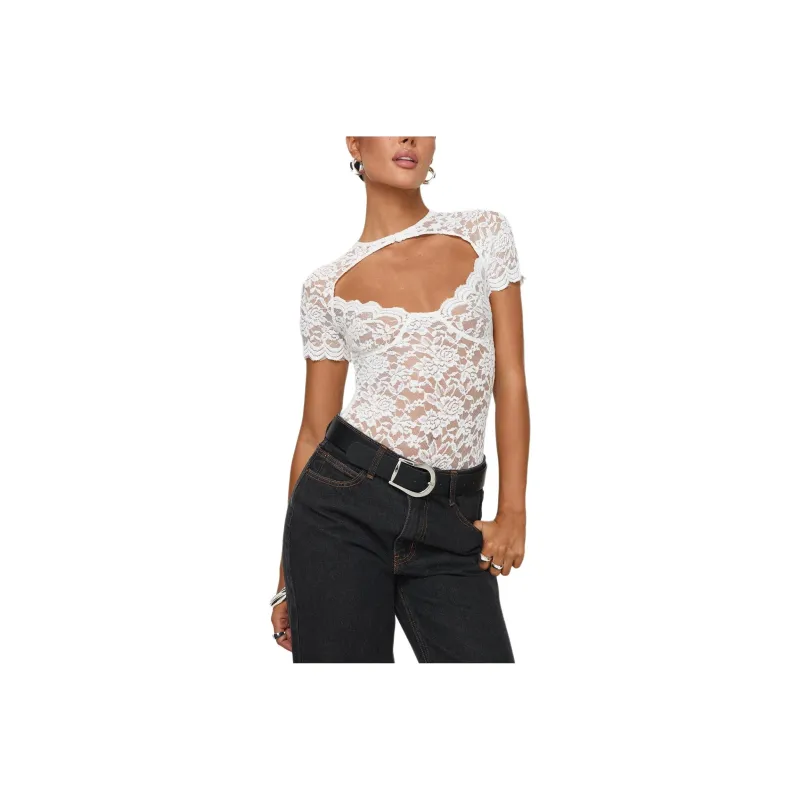 PRINCESS POLLY GIALLO BODYSUIT Bodysuits Women's White/White-0