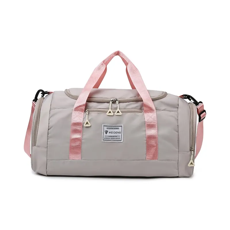 BUBM Oxford Travel Bag Unisex Black/Gray/Taro Purple/Dark Blue/Cherry Blossom Pink/Pink & Gray-30