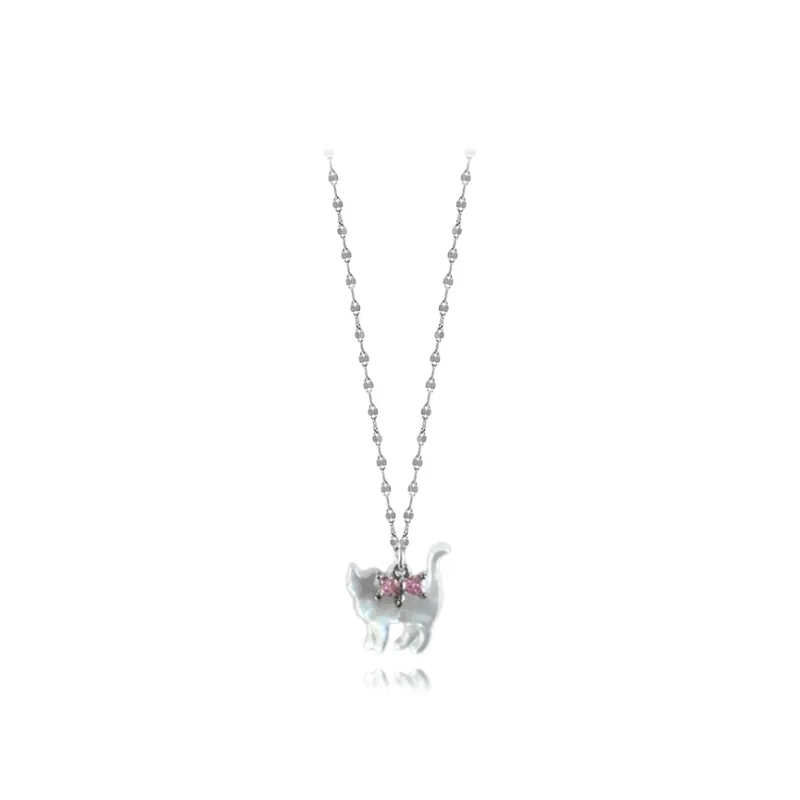 LuluCanaan Glass Cat Eye Necklaces Women's-4