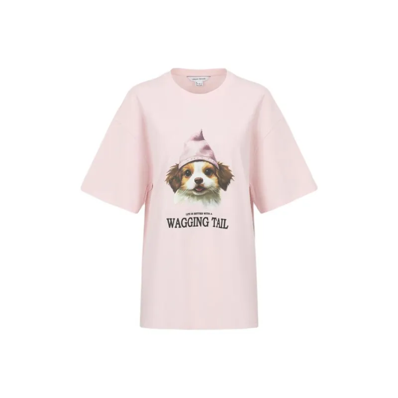 URBAN REVIVO T Shirt Women's Pastel Pink-0