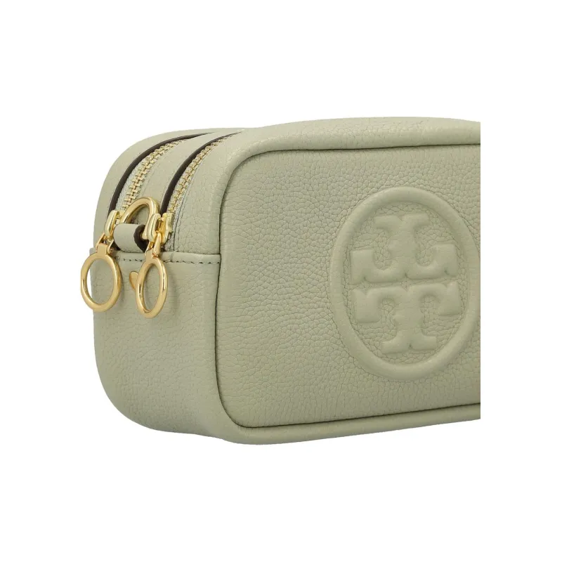 TORY BURCH PerryBOMBÉ Leather Camera Bag, Crossbody Bag, Shoulder Bag Mini Women's Green-2