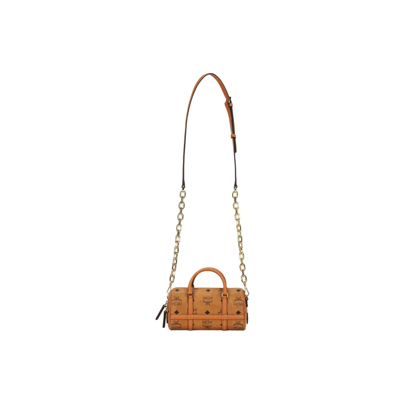 MCM Delmy Boston Bag Mini Visetos Cognac-2