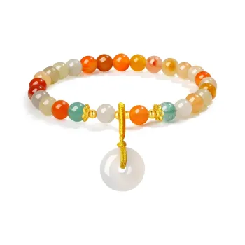 ZKY Golden Silk Jade Bracelets Unisex