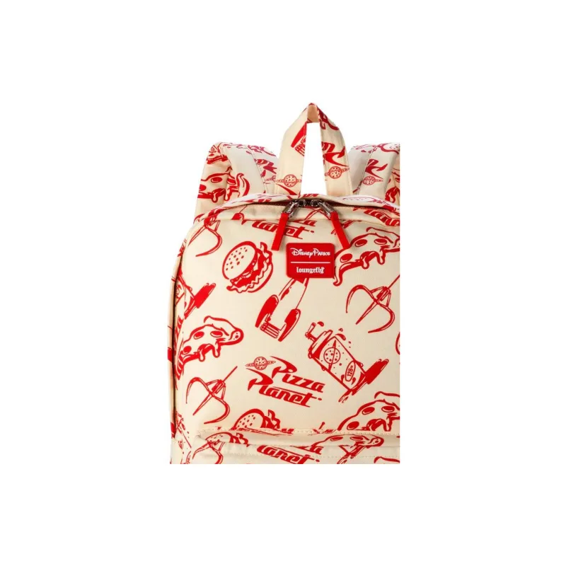 Disney Cotton Canvas Backpack Unisex Beige & Red-2