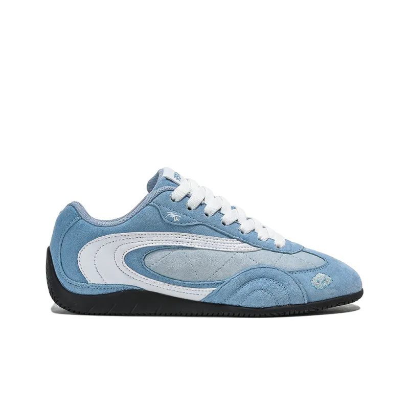 FERW Tidal Coverage Slip Resistant And Abrasion Resistant Low Top Skateboard Shoes Unisex Sea Salt Blue-2